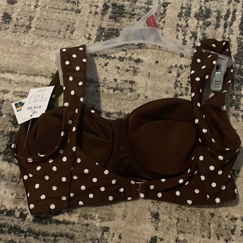 NWT Brown Padded Bikini Top - Picture 3 of 4